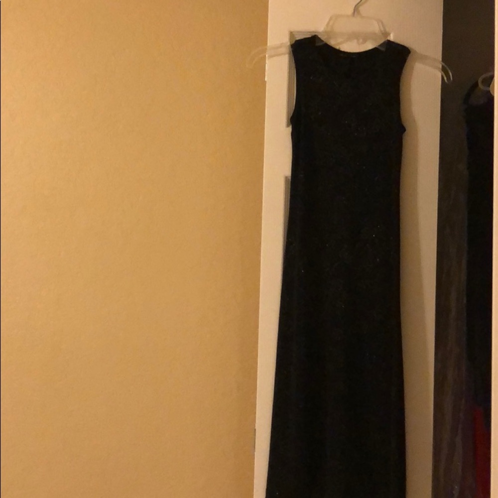 Black embroidered dress